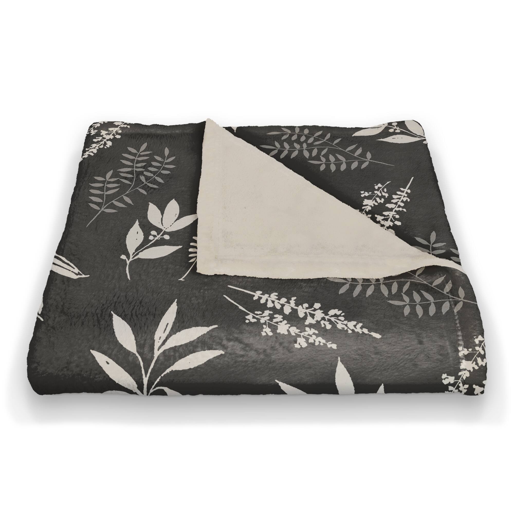 Moody Botanicals Coral Fleece Blanket